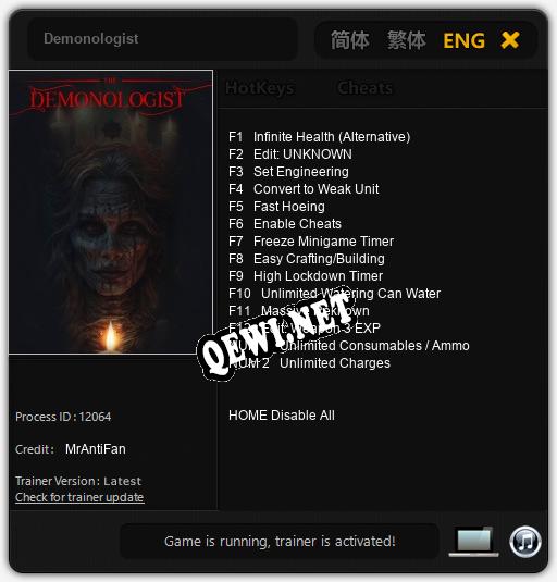 Demonologist: Трейнер +14 [v1.7]