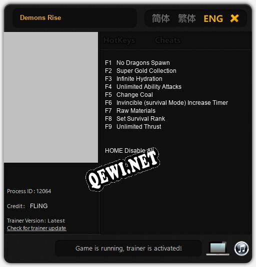 Demons Rise: Читы, Трейнер +9 [FLiNG]