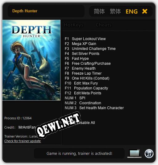 Depth Hunter: Трейнер +15 [v1.6]