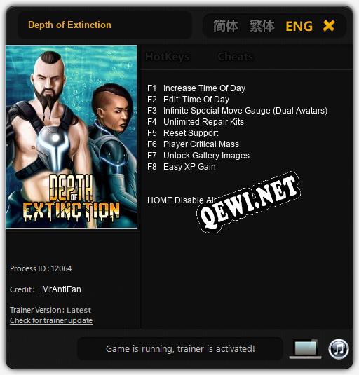 Depth of Extinction: Трейнер +8 [v1.8]