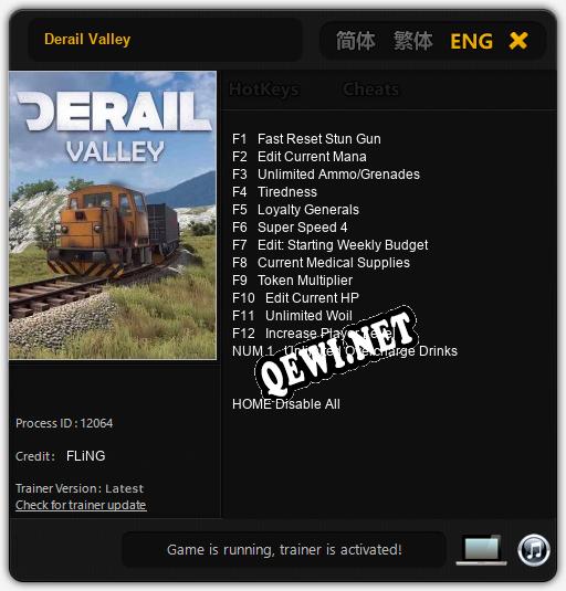Derail Valley: Трейнер +13 [v1.4]