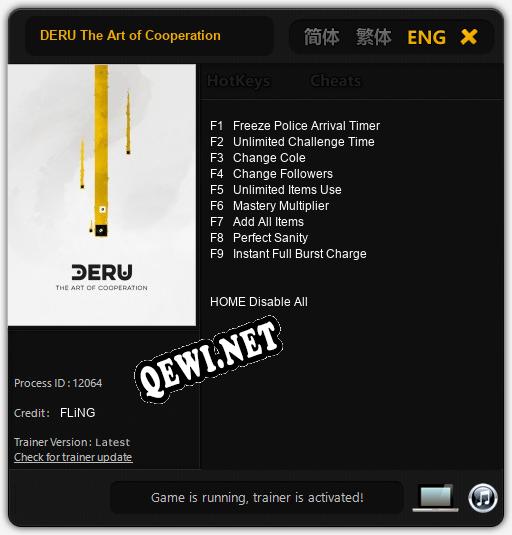 DERU The Art of Cooperation: Трейнер +9 [v1.6]
