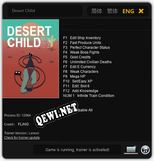 Desert Child: Трейнер +13 [v1.9]