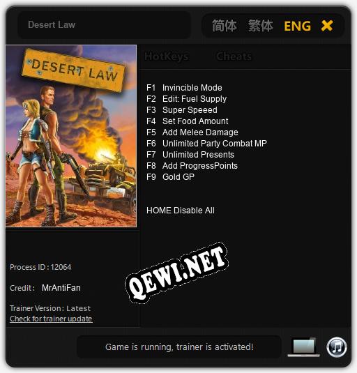 Desert Law: ТРЕЙНЕР И ЧИТЫ (V1.0.43)