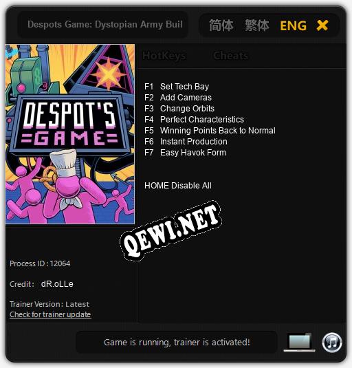 Трейнер для Despots Game: Dystopian Army Builder [v1.0.4]