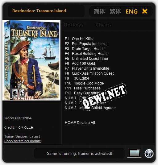 Destination: Treasure Island: Читы, Трейнер +15 [dR.oLLe]