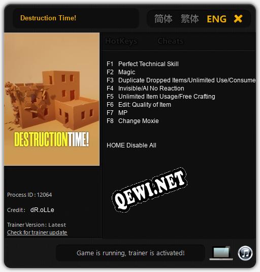 Destruction Time!: Читы, Трейнер +8 [dR.oLLe]