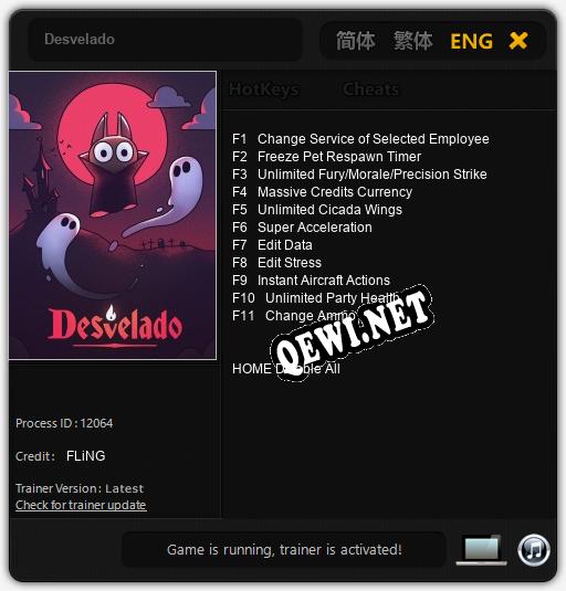 Трейнер для Desvelado [v1.0.6]