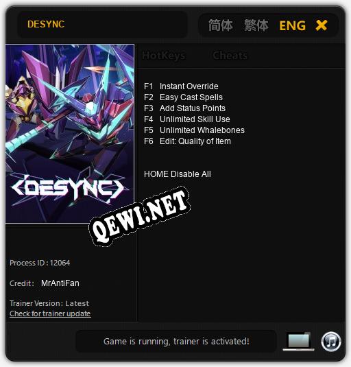DESYNC: Трейнер +6 [v1.3]