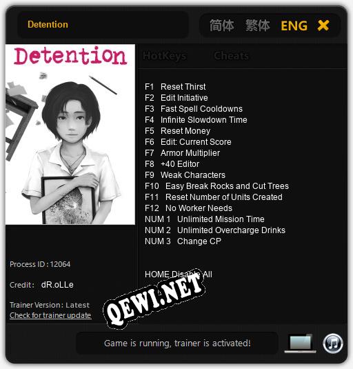 Detention: ТРЕЙНЕР И ЧИТЫ (V1.0.10)