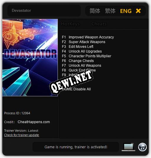Трейнер для Devastator [v1.0.9]