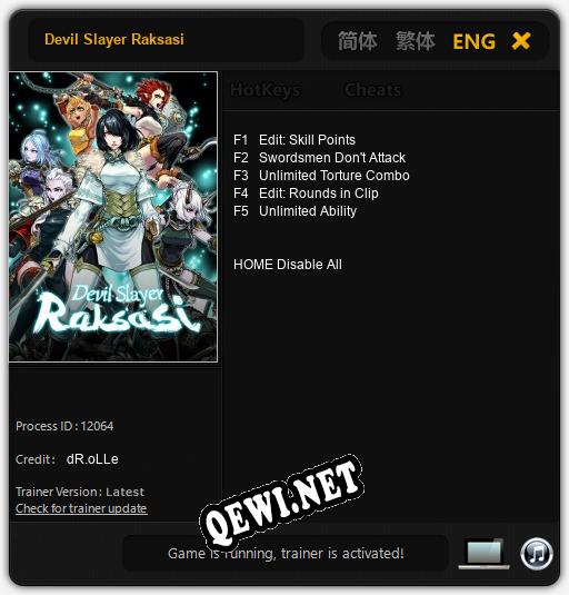 Трейнер для Devil Slayer Raksasi [v1.0.3]