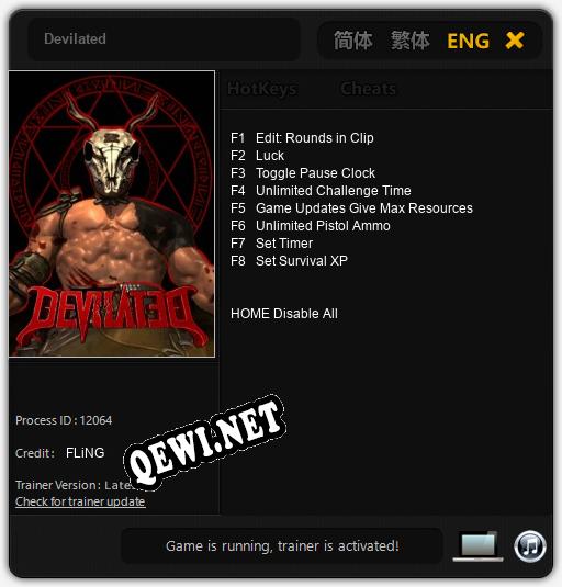Devilated: Трейнер +8 [v1.3]