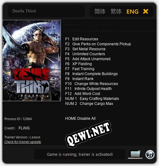 Devils Third: Читы, Трейнер +14 [FLiNG]