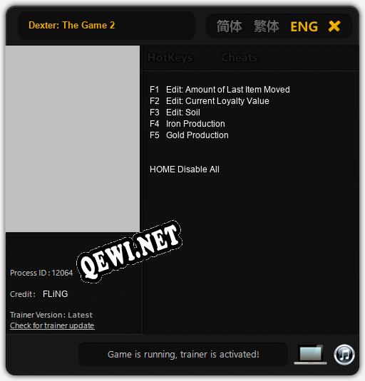 Dexter: The Game 2: Трейнер +5 [v1.2]