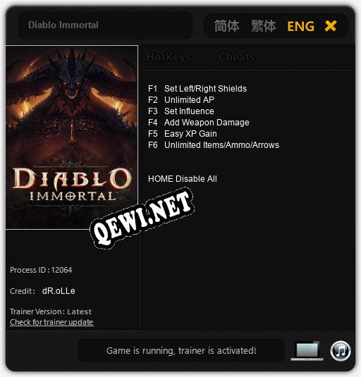 Diablo Immortal: Читы, Трейнер +6 [dR.oLLe]