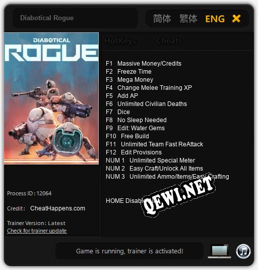 Diabotical Rogue: ТРЕЙНЕР И ЧИТЫ (V1.0.7)
