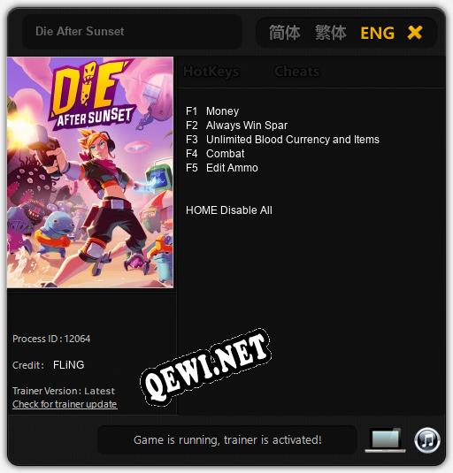 Die After Sunset: Трейнер +5 [v1.2]