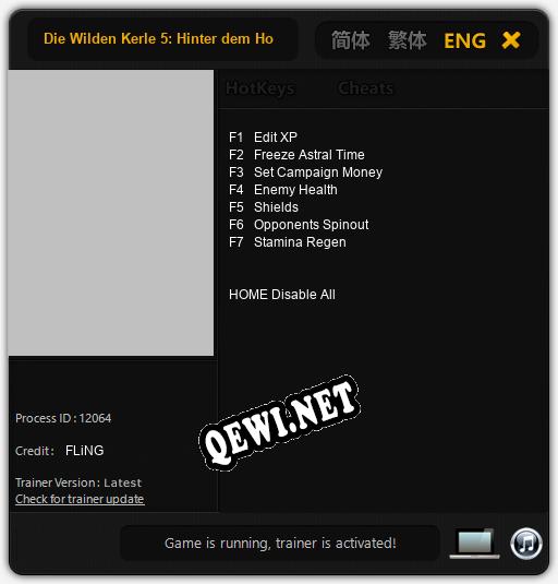 Die Wilden Kerle 5: Hinter dem Horizont: ТРЕЙНЕР И ЧИТЫ (V1.0.4)