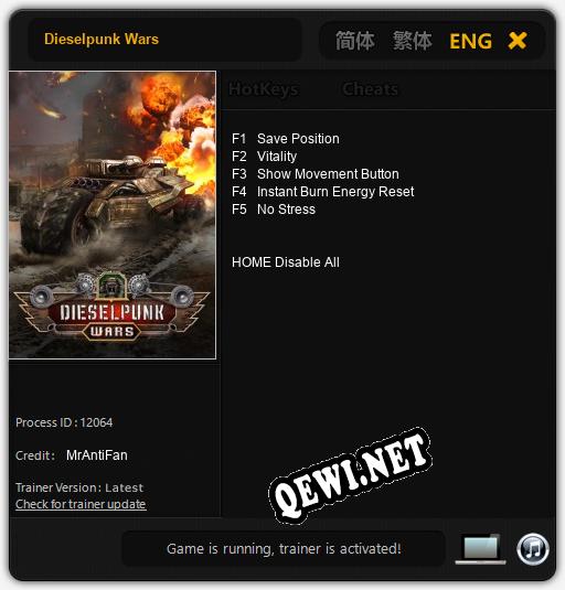 Dieselpunk Wars: Трейнер +5 [v1.3]