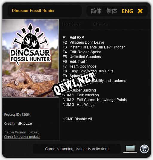 Dinosaur Fossil Hunter: ТРЕЙНЕР И ЧИТЫ (V1.0.72)