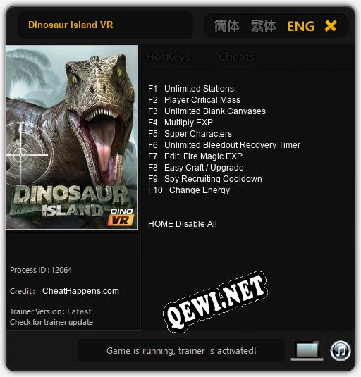 Dinosaur Island VR: ТРЕЙНЕР И ЧИТЫ (V1.0.34)