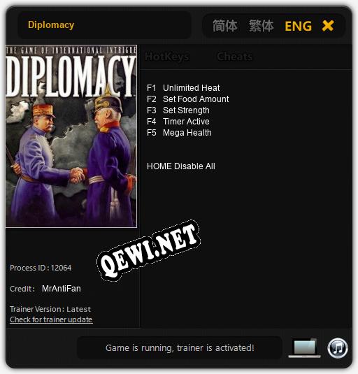 Diplomacy: ТРЕЙНЕР И ЧИТЫ (V1.0.53)