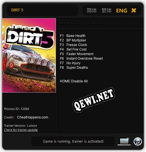 DIRT 5: Читы, Трейнер +8 [CheatHappens.com]