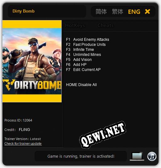Dirty Bomb: Читы, Трейнер +7 [FLiNG]