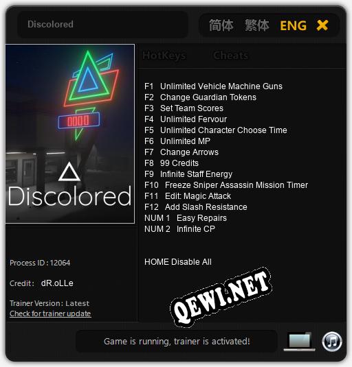 Discolored: ТРЕЙНЕР И ЧИТЫ (V1.0.58)