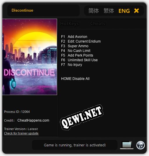 Трейнер для Discontinue [v1.0.1]