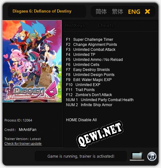 Disgaea 6: Defiance of Destiny: Трейнер +14 [v1.1]