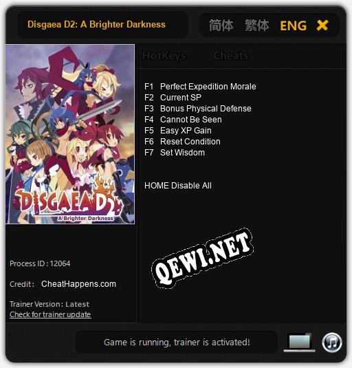 Трейнер для Disgaea D2: A Brighter Darkness [v1.0.2]