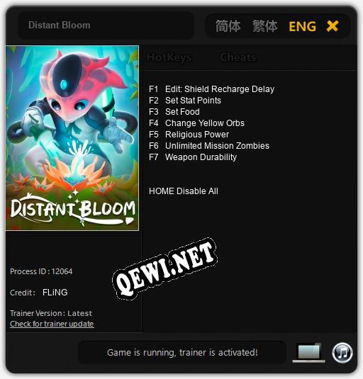 Distant Bloom: ТРЕЙНЕР И ЧИТЫ (V1.0.12)