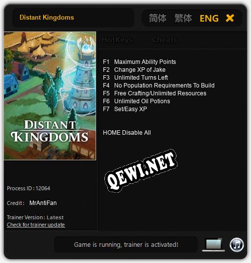 Distant Kingdoms: ТРЕЙНЕР И ЧИТЫ (V1.0.96)