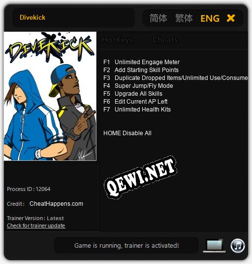 Трейнер для Divekick [v1.0.4]