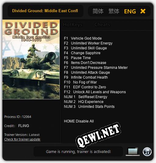 Divided Ground: Middle East Conflict 1948-1973: ТРЕЙНЕР И ЧИТЫ (V1.0.47)