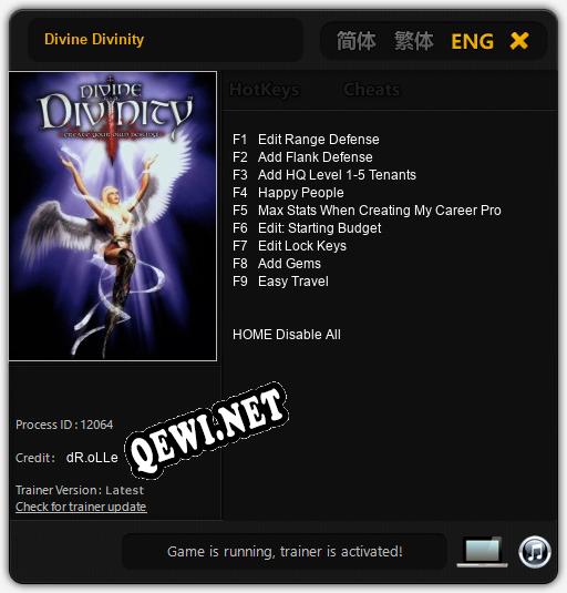 Divine Divinity: Читы, Трейнер +9 [dR.oLLe]