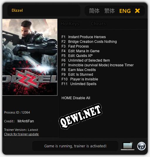 Dizzel: ТРЕЙНЕР И ЧИТЫ (V1.0.70)