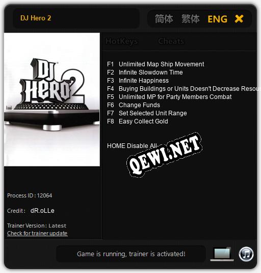 DJ Hero 2: Читы, Трейнер +8 [dR.oLLe]