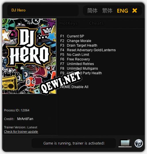 DJ Hero: ТРЕЙНЕР И ЧИТЫ (V1.0.14)