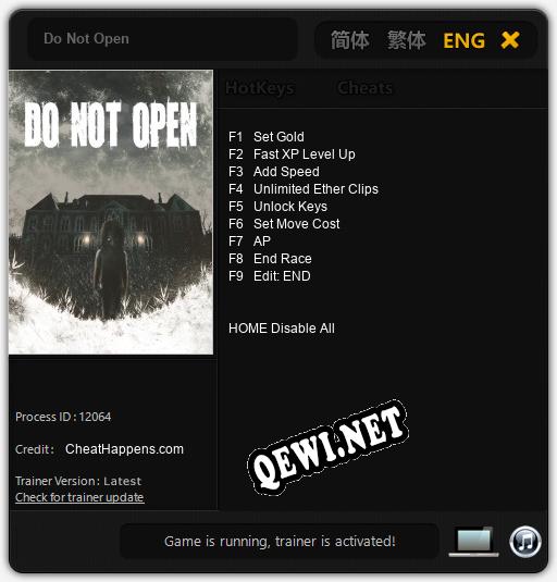 Do Not Open: Трейнер +9 [v1.5]