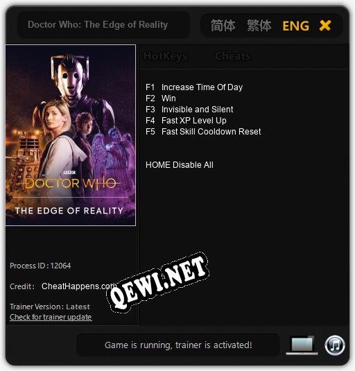 Doctor Who: The Edge of Reality: Читы, Трейнер +5 [CheatHappens.com]