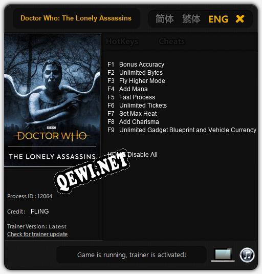 Doctor Who: The Lonely Assassins: Трейнер +9 [v1.8]