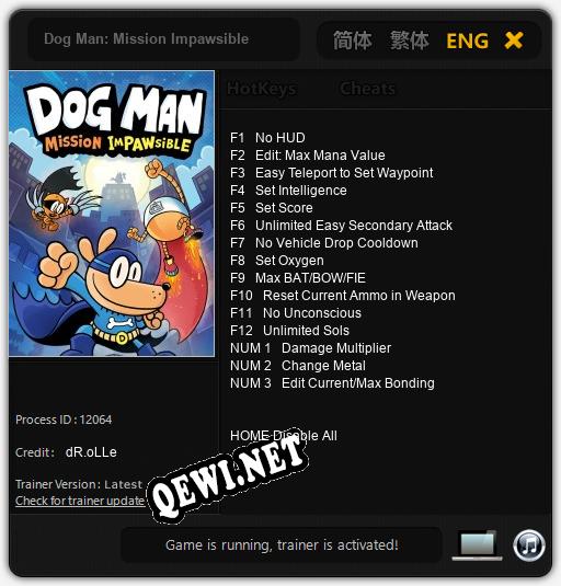 Dog Man: Mission Impawsible: Читы, Трейнер +15 [dR.oLLe]