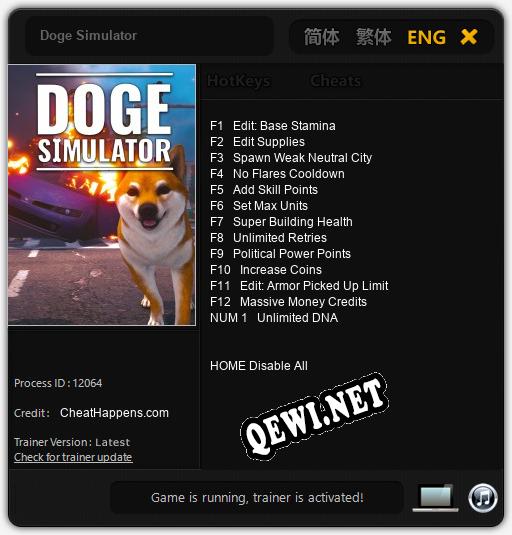 Трейнер для Doge Simulator [v1.0.5]