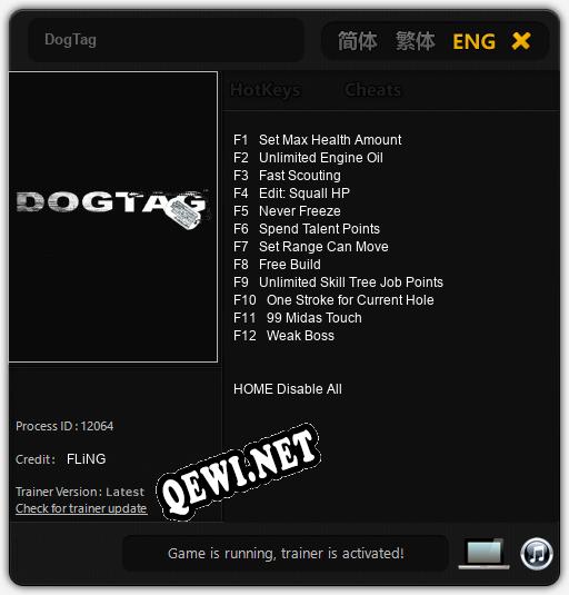 DogTag: Читы, Трейнер +12 [FLiNG]