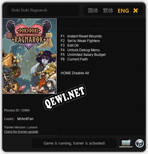 Трейнер для Doki Doki Ragnarok [v1.0.7]