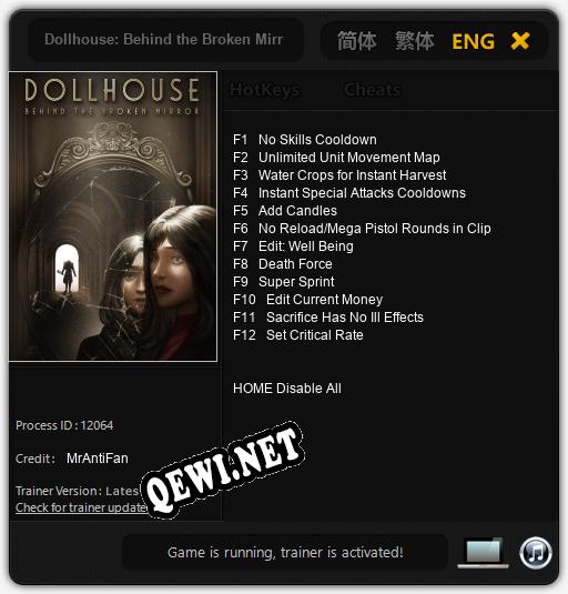 Dollhouse: Behind the Broken Mirror: ТРЕЙНЕР И ЧИТЫ (V1.0.91)