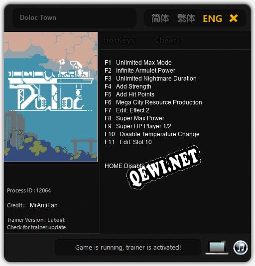 Трейнер для Doloc Town [v1.0.7]